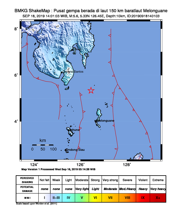 Melonguane – Kep Talaud Diguncang Gempa Magnitudo 5 6 Klikers Indonesia